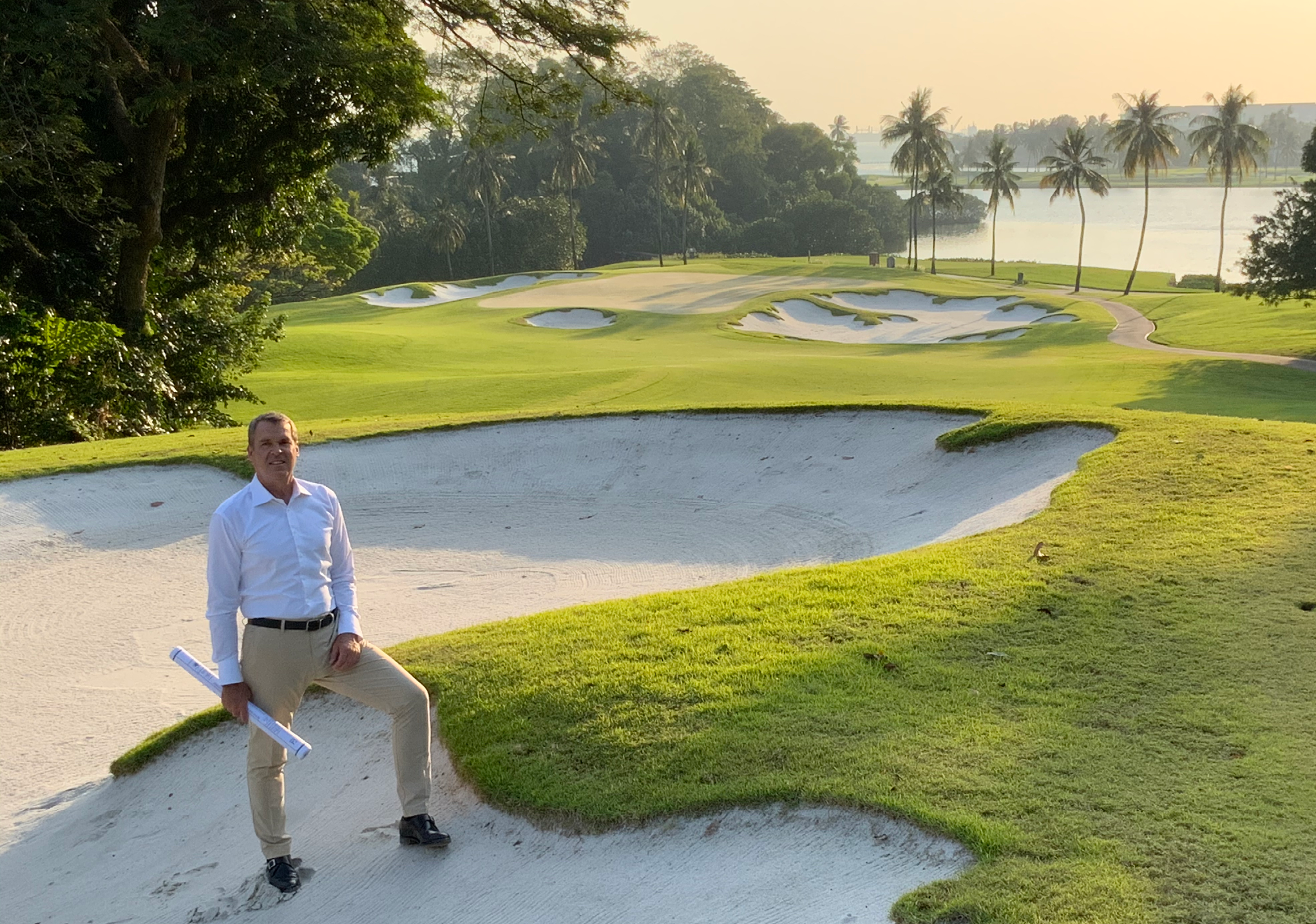 Andrew on the course